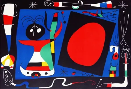 Litografía Miró - Femme au Miroir / Woman at the Mirror