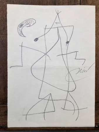 Aguafuerte Miró - Femme devant la lune