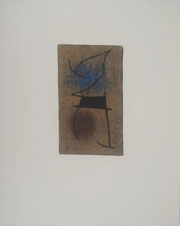 Litografía Miró - Femme en bleu