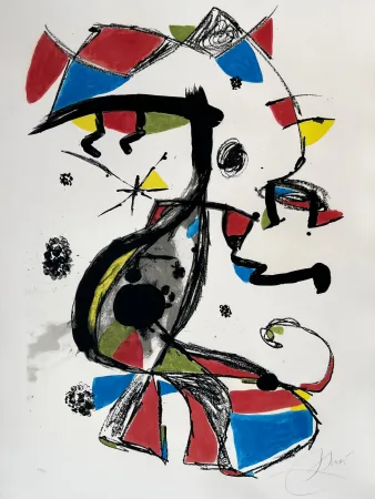 Litografía Miró - Festa Major 