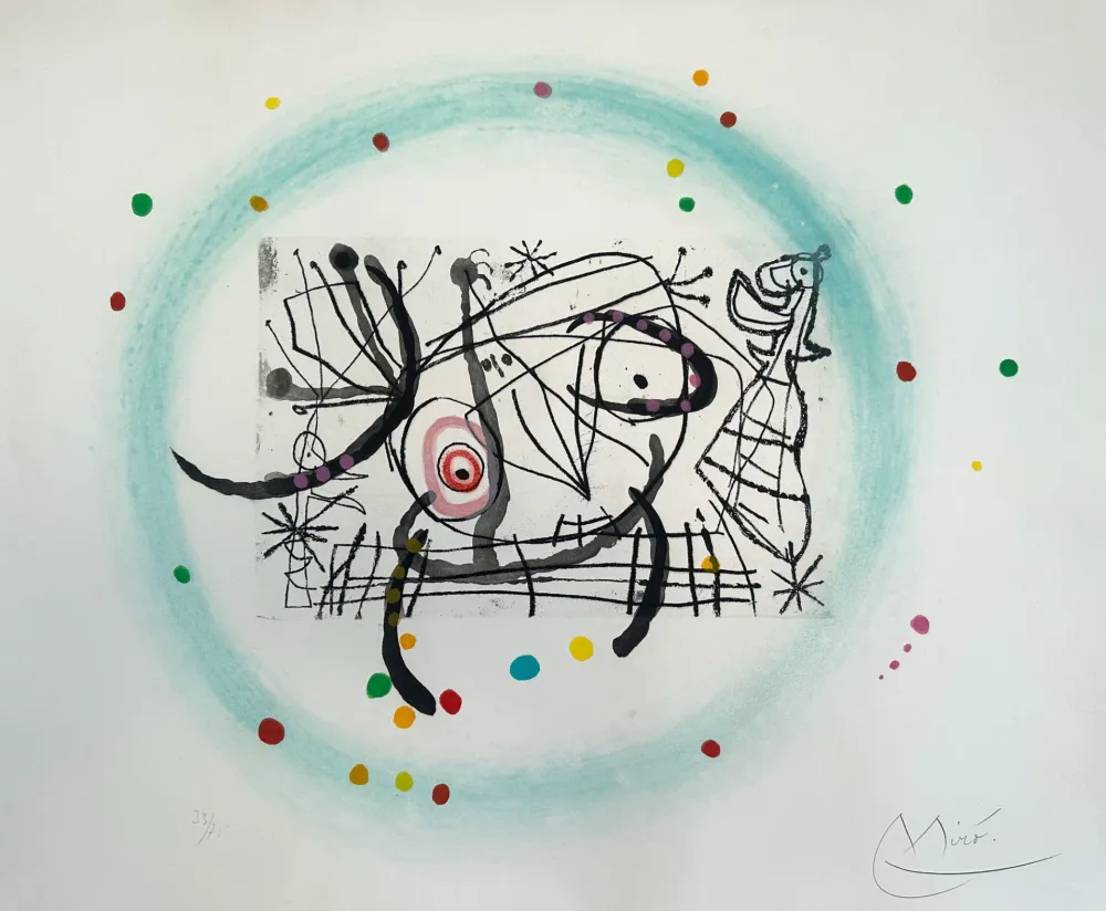 Aguatinta Miró - Fissures