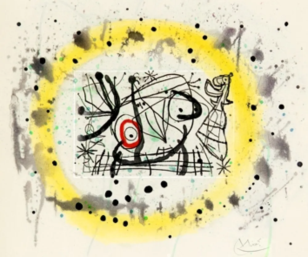 Grabado Miró - Fissures