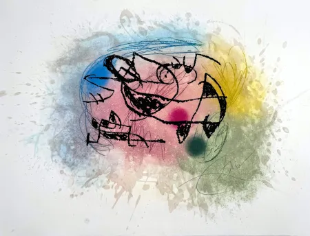 Aguafuerte Y Aguatinta Miró - Fourmi Rose 
