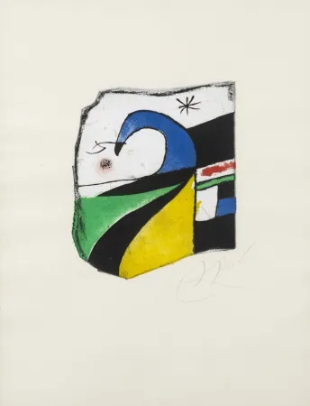 Grabado Miró - Gaudí X