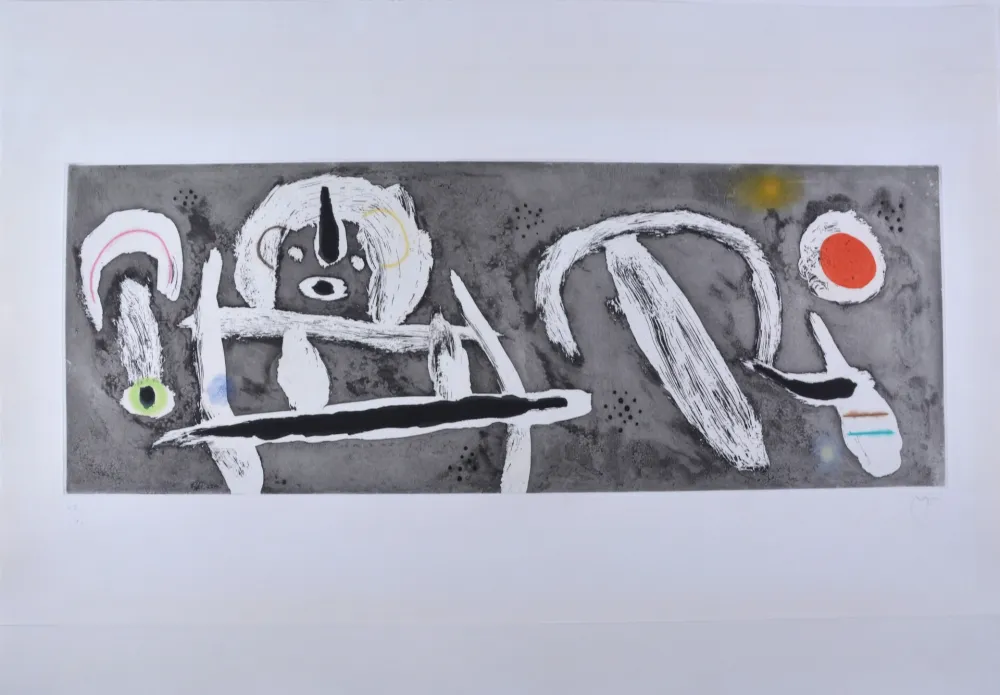 Aguafuerte Y Aguatinta Miró - Grand Vent 