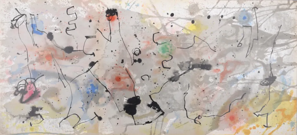 Litografía Miró - Graphismes (A), 1961 - Triptych