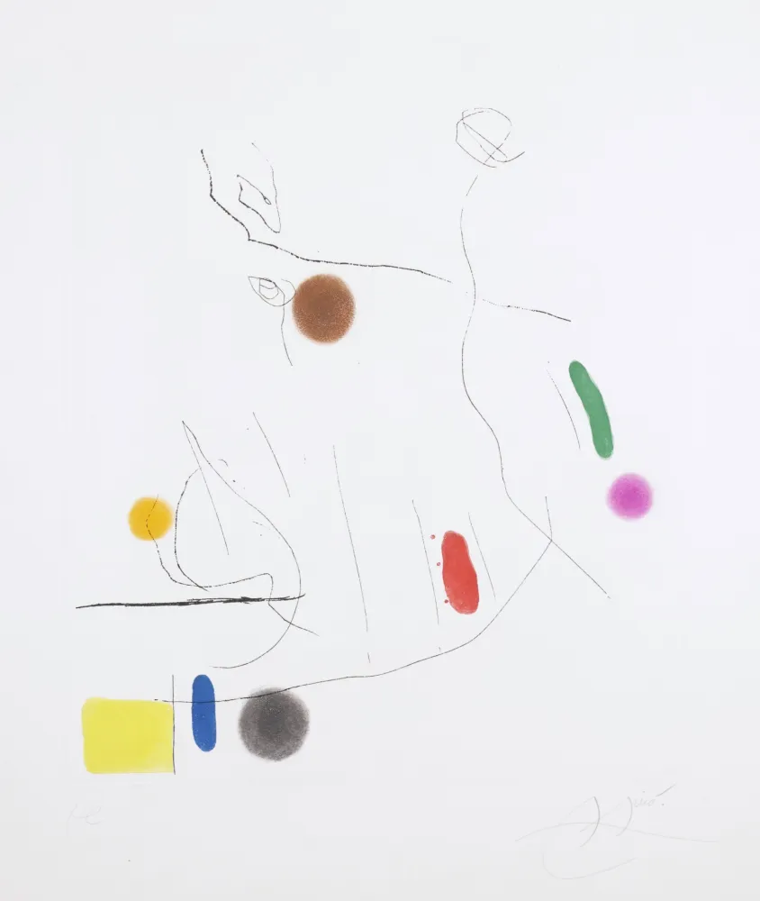 Aguatinta Miró -  Gravé sur le Givre I