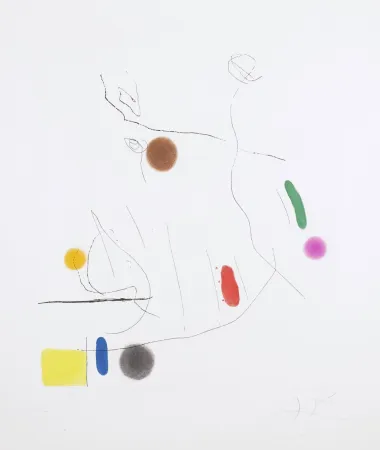 Aguatinta Miró -  Gravé sur le Givre I