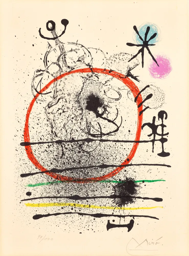 Litografía Miró - Herbes d'été (Summer Grasses)
