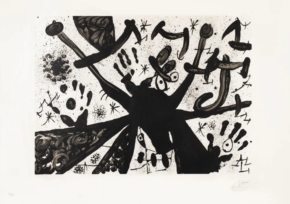 Litografía Miró - Homage to Joan Prats