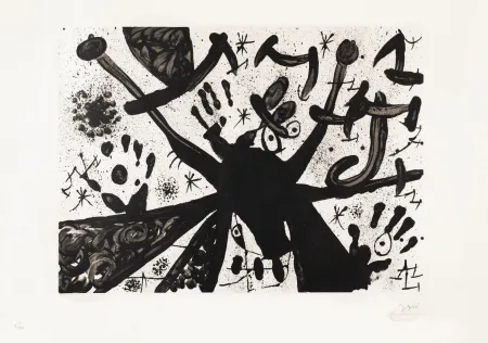 Litografía Miró - Homage to Joan Prats