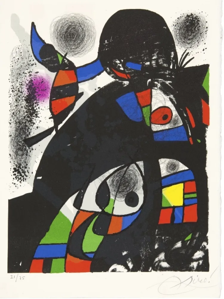 Litografía Miró - Hommage à San Lazzaro