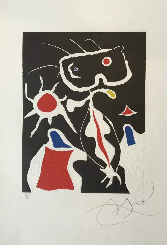 Linograbado Miró - Hommage a San Lazzaro