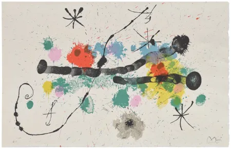 Litografía Miró - Je Travaille comme un Jardinière