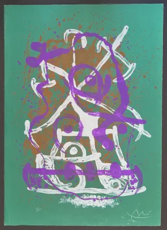 Litografía Miró - Joan Miró (1893-1983) - Chevauchée - Colour lithograph - 1969