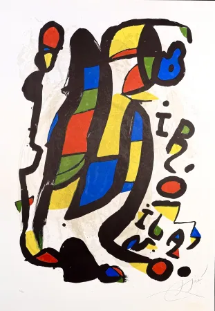 Litografía Miró - Joan Mirò(1893-1983) - Miró Milano - Color Lithograph on Arches paper - 1981