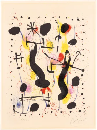 Litografía Miró - La bauge du sanglier (The Wild Boar’s Lair)