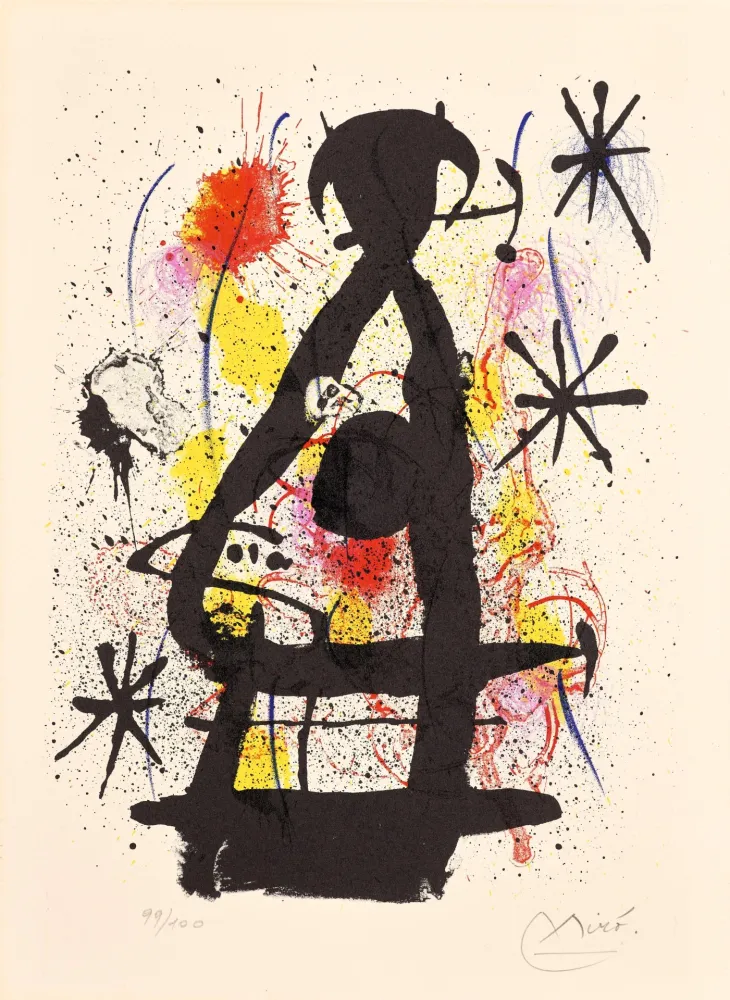 Litografía Miró - La lune près de paraître (The Moon About to Appear)