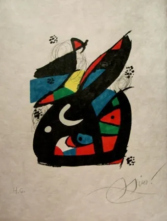 Litografía Miró - La Melodie Acide 