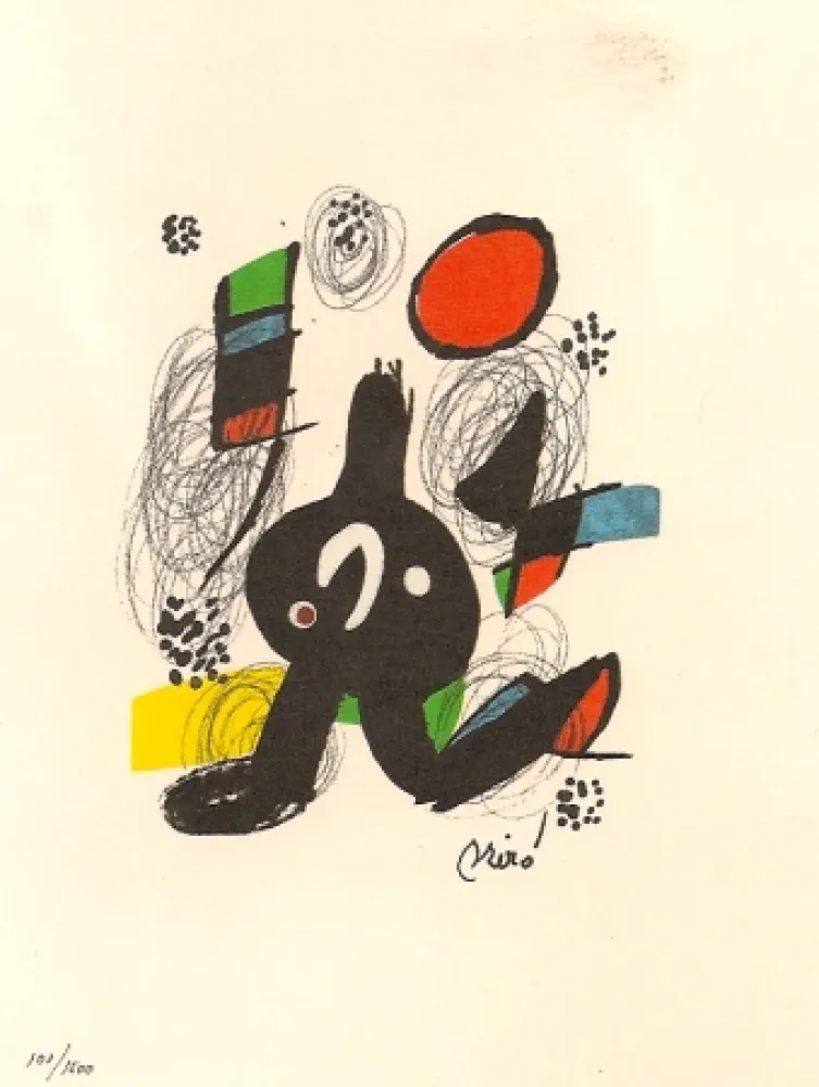 Litografía Miró - La Melodie Acide 