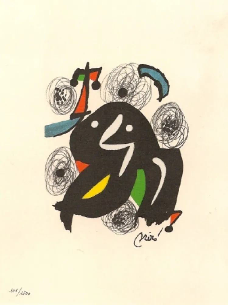 Litografía Miró - La Melodie Acide 