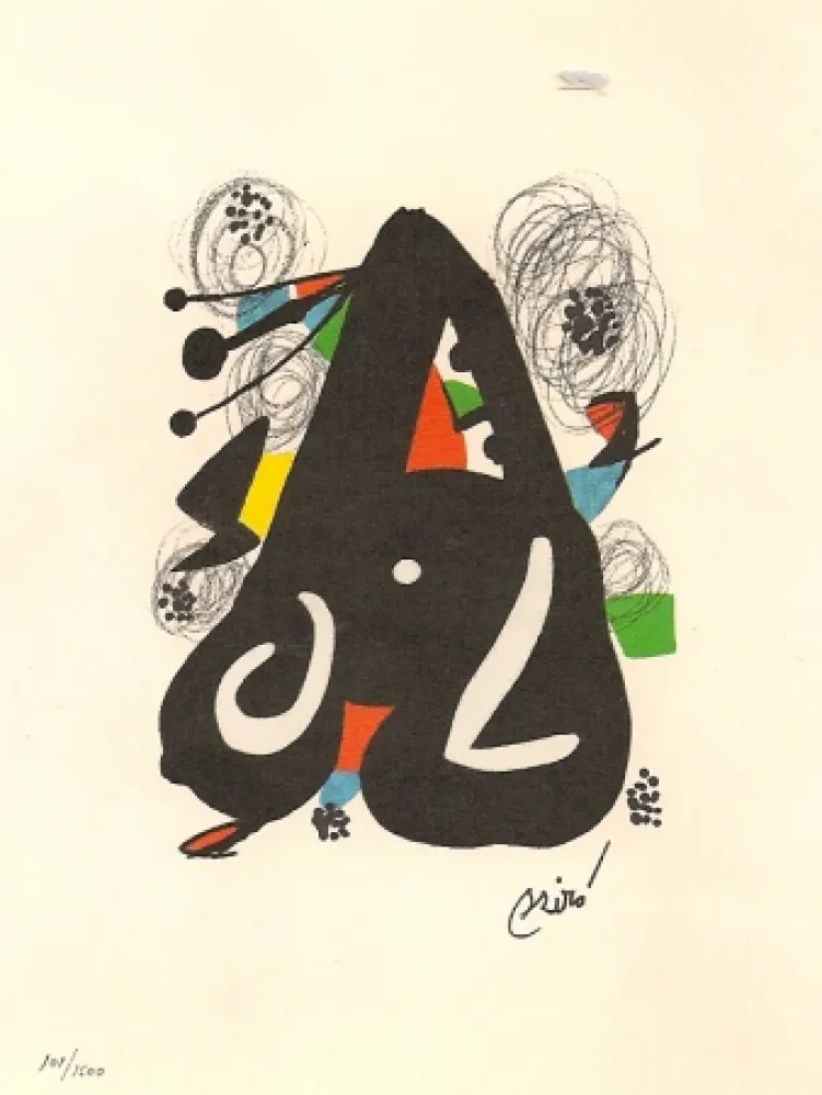 Litografía Miró - La Melodie Acide 