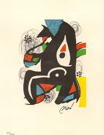 Litografía Miró - La Melodie Acide 