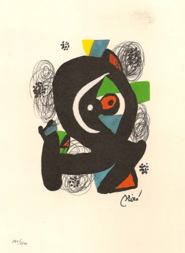 Litografía Miró - La Melodie Acide 