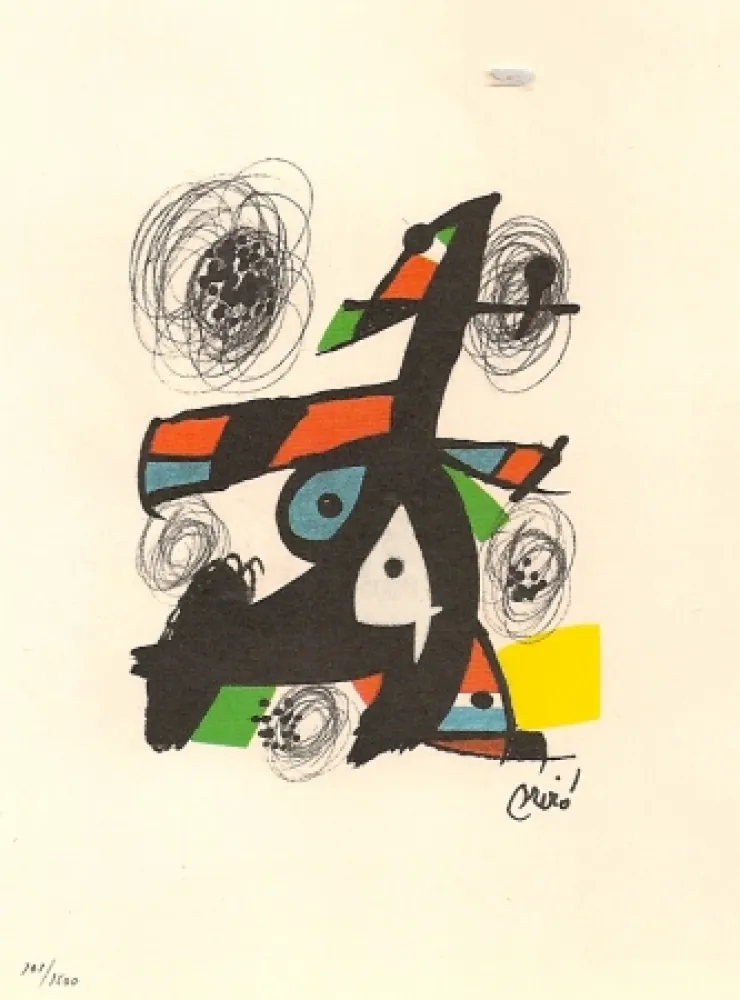 Litografía Miró - La Melodie Acide 