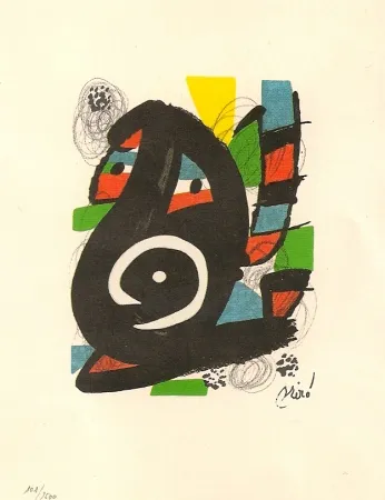 Litografía Miró - La Melodie Acide 