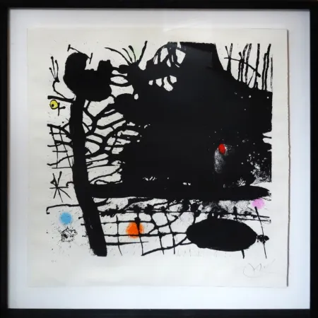 Litografía Miró - La nuit tentaculaire