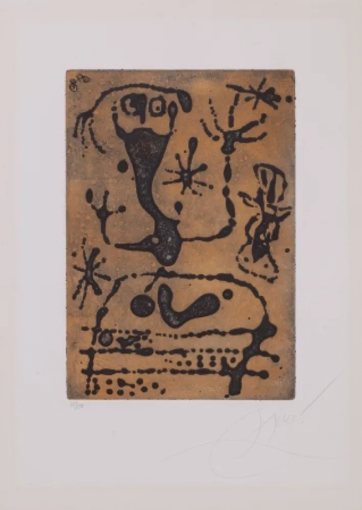 Aguatinta Miró - La Reine Des Ombres