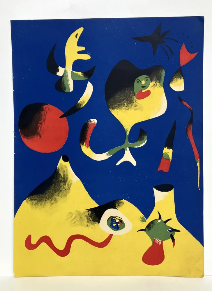Litografía Miró - L'air. Lithographie, 1937.