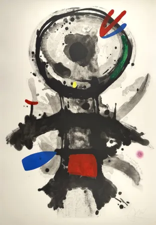 Aguatinta Miró -  L'Ange criblé 