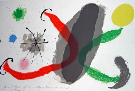 Litografía Miró - Le lézard aux plumes d'or
