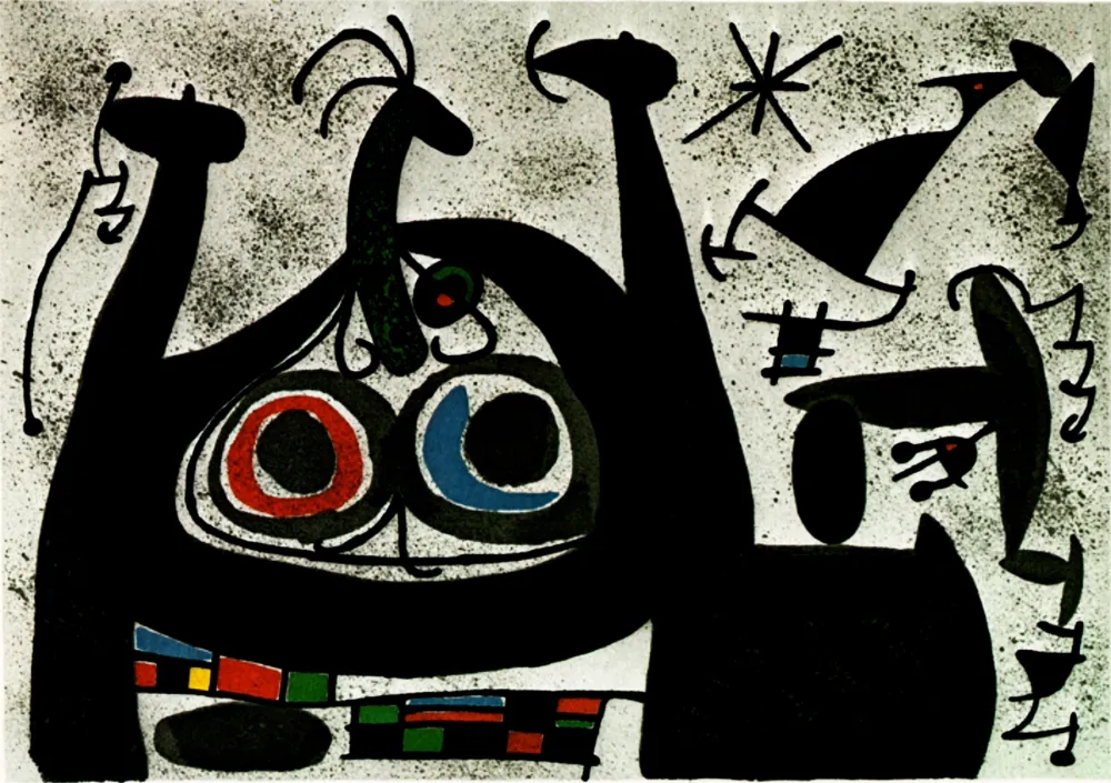 Litografía Miró -  Le Lezard aux plumes d’or - Arc-en-ciel  - (Maeght 818)