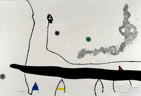 Aguafuerte Y Aguatinta Miró - Le marteau sans maître (planche XXIII) 