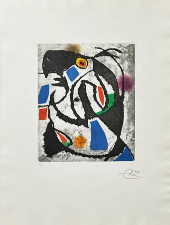 Grabado Miró - Les montagnards