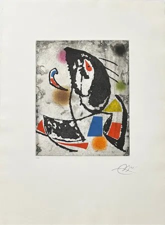 Grabado Miró - Les montagnards