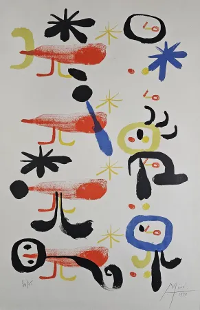 Litografía Miró - Les Oiseleurs I