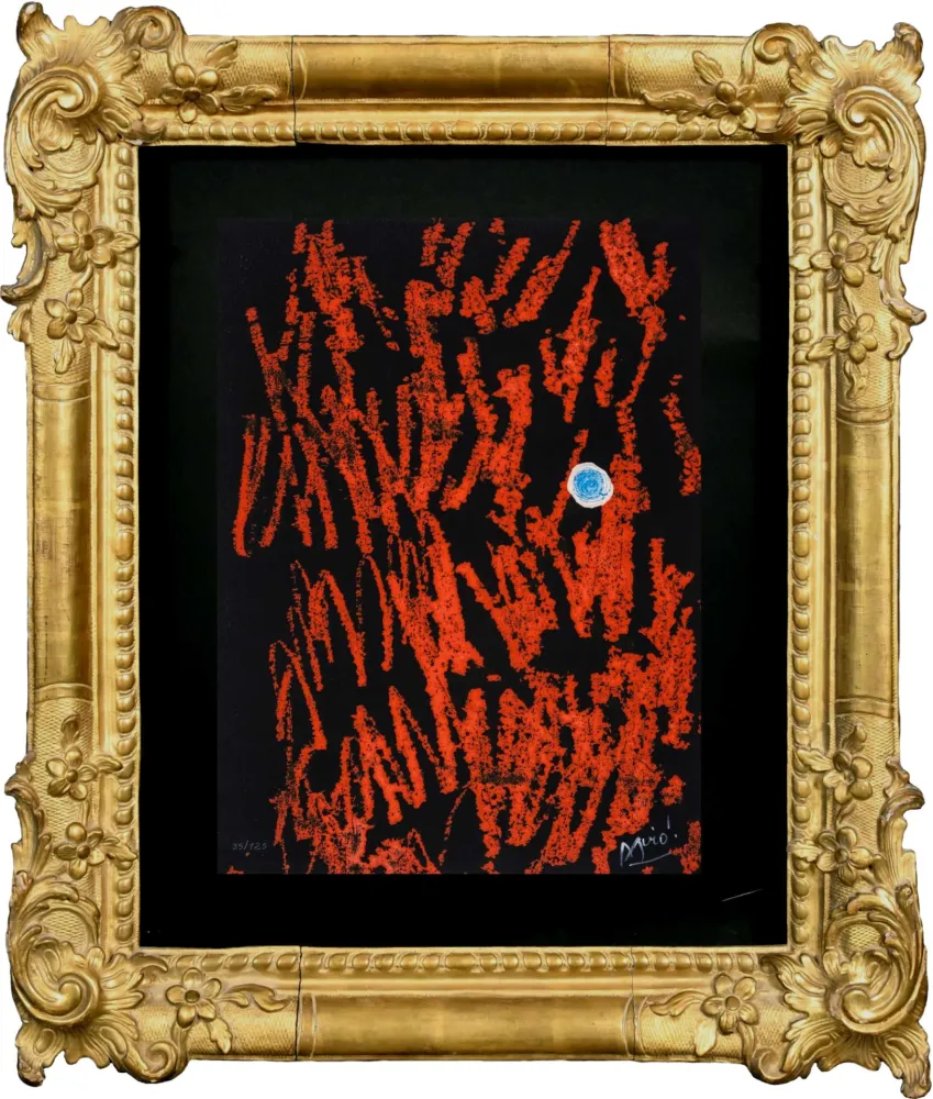 Grabado Miró - Liberté des Libertés (GRavure with drawing)