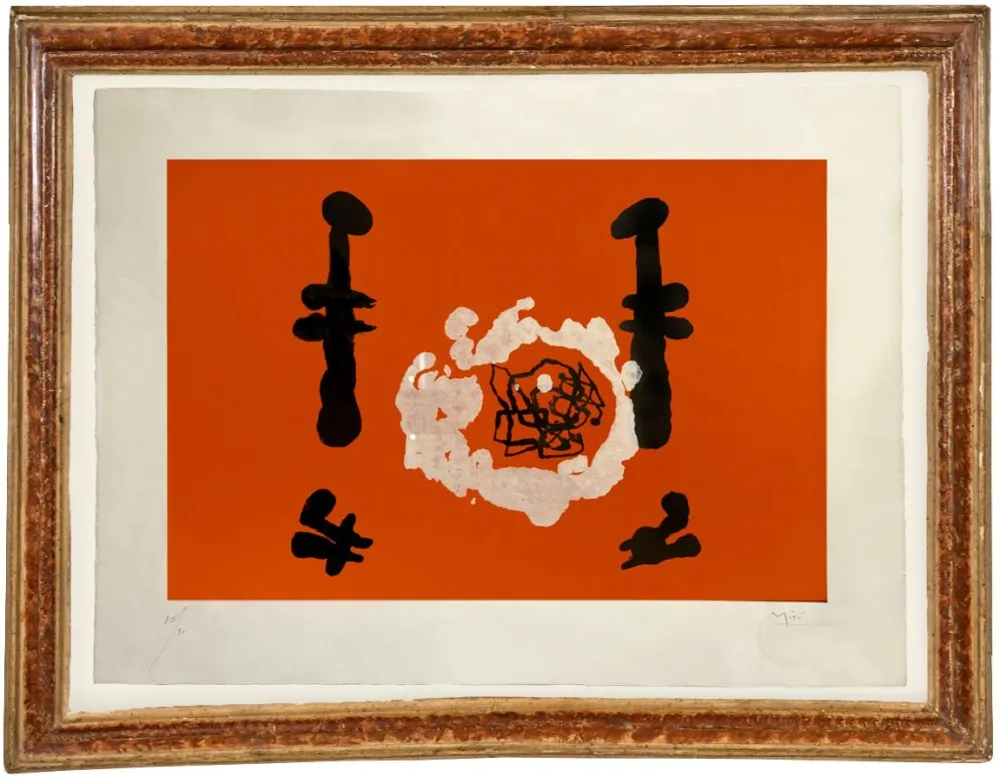 Aguafuerte Miró - L'invention du feu