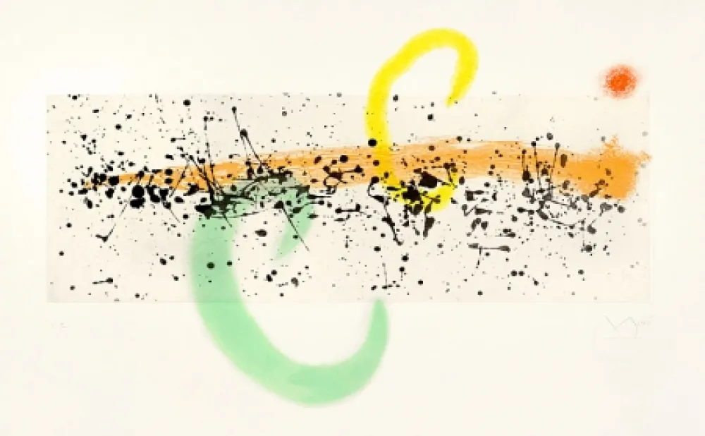 Aguatinta Miró - Lune et Vent (Moon and Wind), 1963