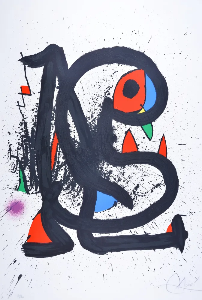 Litografía Miró - Mangeur de foudre I 