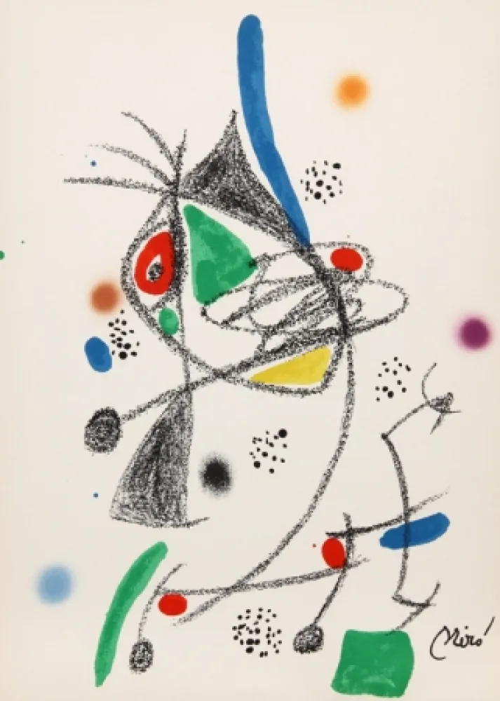Litografía Miró - Maravillas con Variaciones Acrosticas en el jardin de Miro (Number 6)