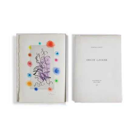 Libro Ilustrado Miró - Maryse Lafont. OBSCUR LAURIER. 1 eau-forte signée de Joan Miró (GLM 1962)
