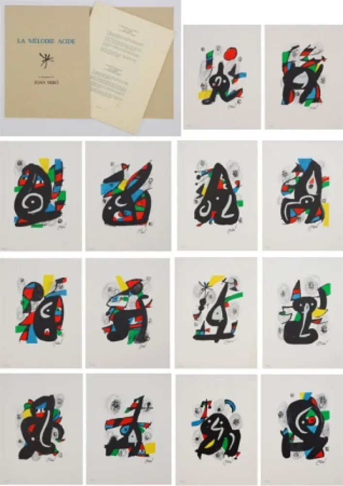 Litografía Miró - Melodie acide
