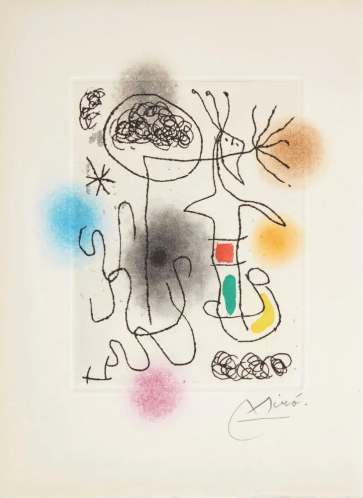 Aguatinta Miró - Midi Le Trèfle Blanc