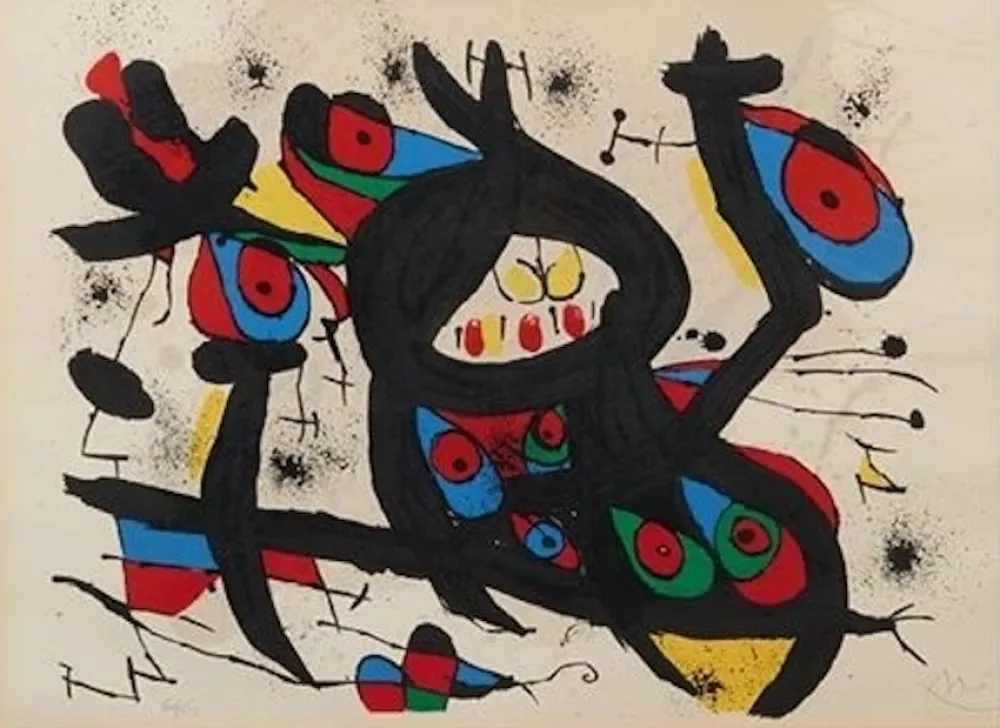 Litografía Miró - Miró en el Caino de Knokke-le-Zoute