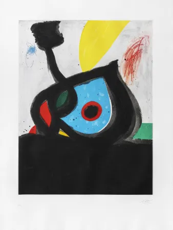 Grabado Miró - Oeil bleu du volcan (L') 